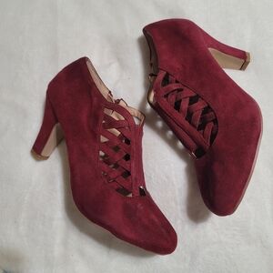 Witch Costume Heel‎ Victorian Women's Shoes Boots Halloween Size 8.5